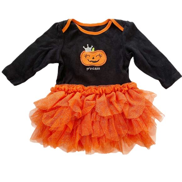 Holiday Traditions Pumpkin Sparkle Dress 3-6M - Picture 1 of 6